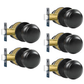 RAZCC flat-ball matte-black passage knob for a sleek interior door upgrade