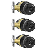 RAZCC privacy knob with matte black finish for interior doors