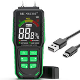 RDINSCOS rechargeable moisture meter for wood and walls shows precise readings for DIY projects.