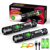 RECHOO S3000L dual-switch flashlight front view for everyday illumination