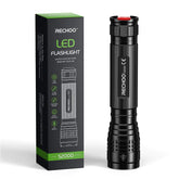 RECHOO S2000 LED flashlight emits a bright beam for outdoor adventures
