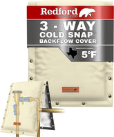 Redford Supply Co. Cold Snap backflow cover front view shields outdoor valve from sun and weather.