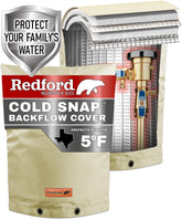 Redford Supply Co. Cold Snap backflow cover front view protects outdoor pipes