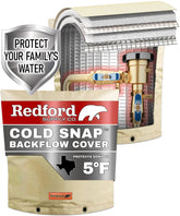 Redford Supply Co. Cold Snap front view showing outdoor backflow cover protecting valves