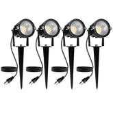 REEGOLD outdoor spotlight front view highlights garden pathways with energy-efficient glow.