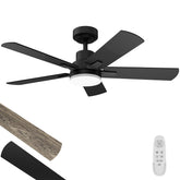 Regair 42-inch ceiling fan with integrated light enhances bedroom ambiance and comfort