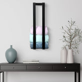 RELODECOR blanket wall rack and floating shelf keeps blankets accessible for easy reach