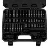 Reniteco 50-piece 3/8 drive socket set case keeps tools organized and secure for transport