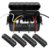 Restmo outdoor box large model with six cable ports for organized connections.