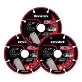 Revvstark 4-1/2 inch diamond cutting wheel on an angle grinder offers precise metal cuts