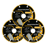Revvstark 4.5-inch diamond cut off wheel cuts metal with precise edges.