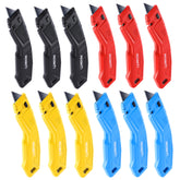 REXBETI 12-pack red-handled utility knife for easy color coding and smooth cuts