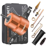 REXBETI double headed nibbler in use for burr-free metal cuts.