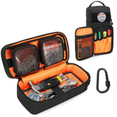 Rexmica tool bag top view highlighting roomy 12-inch main compartment
