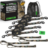 Rhino USA Realtree retractable strap extended for quick cargo securing