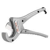 RIDGID 23493 PC-1375ML pipe cutter delivering burr-free, precise cuts on plastic tubing.
