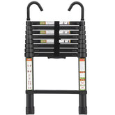 RIKADE 8.5ft telescopic ladder main view, sturdy aluminum for versatile household use.