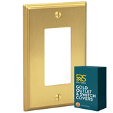 Rio Salto brass wall plate 1-gang enhances modern interiors with quick, stylish upgrades.