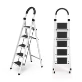 RIVERLIN 5-step folding ladder in compact folded form for easy storage.