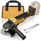 Rndecuck brushless angle grinder overview showing a compact cordless design.