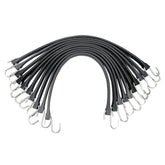 ROBLOCK 15-inch bungee cords with hooks secure tarps and cargo in all weather