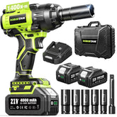 Robustrue 1400Nm cordless impact wrench in full view for heavy-duty automotive work