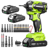 Robustrue Impact Driver with 21V battery powering fastening tasks in DIY projects