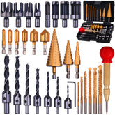 Rocaris 32-pack woodworking chamfer set for clean finishes in wood and plastic