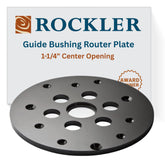 Rockler guide bushing router plate with 1-1/4 inch center opening for bushings