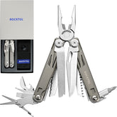 ROCKTOL 19-in-1 multitool close-up showing pliers for on-the-go repairs