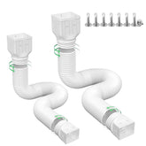 Rodnsurw two-drains-connected extendable downspout extension redirects rain away from foundations