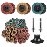 Rolokit 92pcs 2-inch sanding discs kit for versatile project finishing and smooth surfaces.