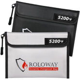 ROLOWAY fireproof bag front view protecting cash and documents on the go