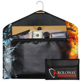 ROLOWAY hanger diversion safe tucked in closet for discreet cash storage