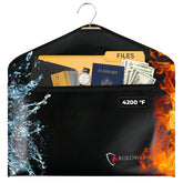 ROLOWAY Hanger Diversion Fireproof Safe cover demonstrates discreet closet storage for cash and documents.