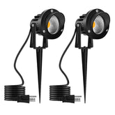 Romwish landscape spotlight with adjustable head for precise pathway illumination.