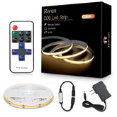 Roran White Cob LED strip with remote for easy brightness control.