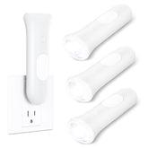 ROSEX 4-in-1 emergency lights for home outages plugged into a wall outlet providing instant illumination