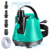 RovPool sump pump outside view shows portable, high-capacity drainage for pools and ponds
