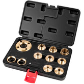 Rpeconu 11Pcs brass router bushing guide set in storage case for precise setup.