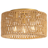 Rpzloila rattan ceiling light 3-light provides warm ambient illumination for living spaces