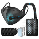 Rsenr electric wearable air purifier mask with charging cable for quick setup