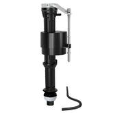 R&T A1320 side view of toilet fill valve for quiet, efficient fill