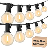 RTTY Dense-Glow 200ft outdoor string lights illuminate expansive properties