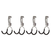 Rubbermaid FastTrack garage hook compact mounted on rail for space-saving storage.