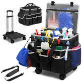 RUCYEN large rolling cleaning caddy bag base provides stability for mobile cleaning jobs.