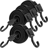 Rugtol heavy-duty bungee cords with hooks showing flat design for even load distribution during transport