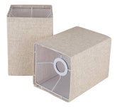 Ruiever drum lampshade beige top view shows natural linen texture