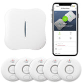 RUIKORING WiFi water-leak detectors 5-pack pack-shot for home protection