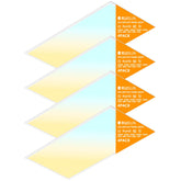 RUISUN 4-pack 2x4 LED panel front view showing sleek office lighting.
